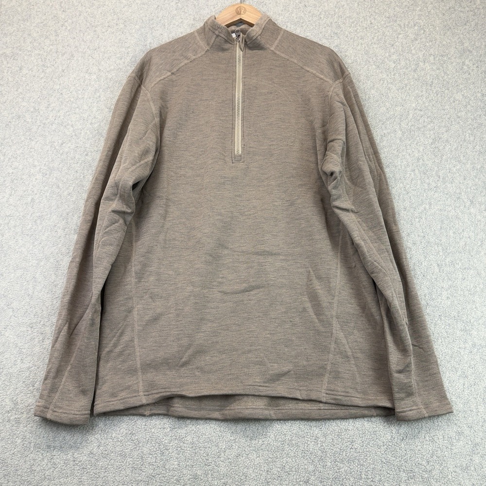 Massif Flamestretch Men's L Tan FR 1/4-Zip Pullover Nomex Made in USA